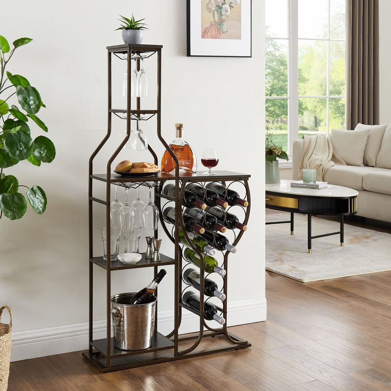 Stylish Wine Racks: Wall Mounted & Standing Metal Wine Bottle Holders for Home