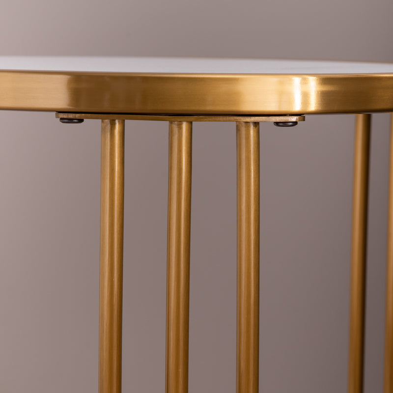 Stylish Round & Gold Metal Accent Tables for Living Room - Small & Elegant Designs