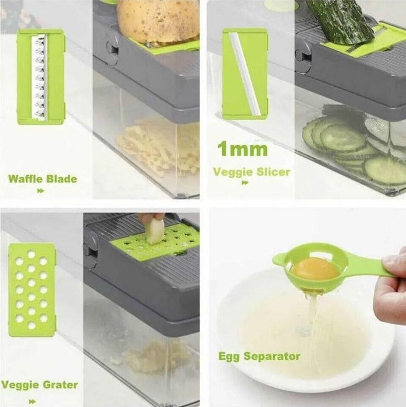 14-in-1 Vegetable Chopper & Slicer | Multifunctional Food Dicer, Onion Cutter & Kitchen Tool