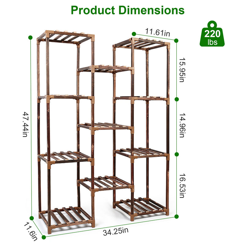 Wooden Tiered Plant Stands for Indoor Plants - Stylish Pot Stands for Home Decor