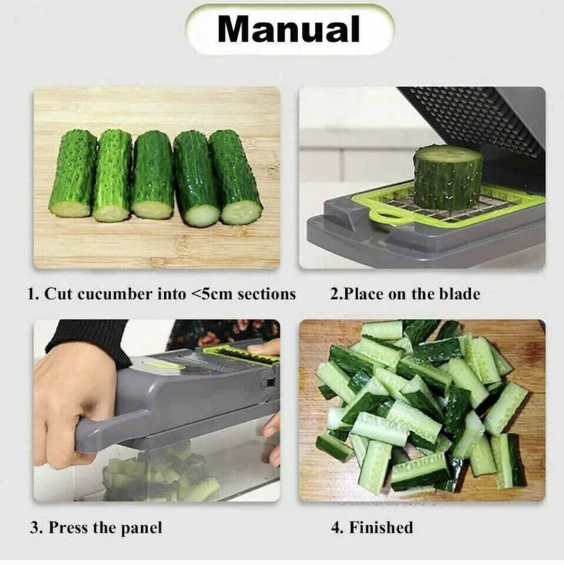 14-in-1 Vegetable Chopper & Slicer | Multifunctional Food Dicer, Onion Cutter & Kitchen Tool