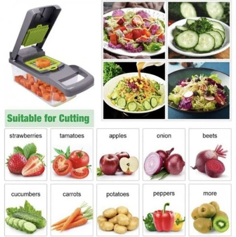 14-in-1 Vegetable Chopper & Slicer | Multifunctional Food Dicer, Onion Cutter & Kitchen Tool