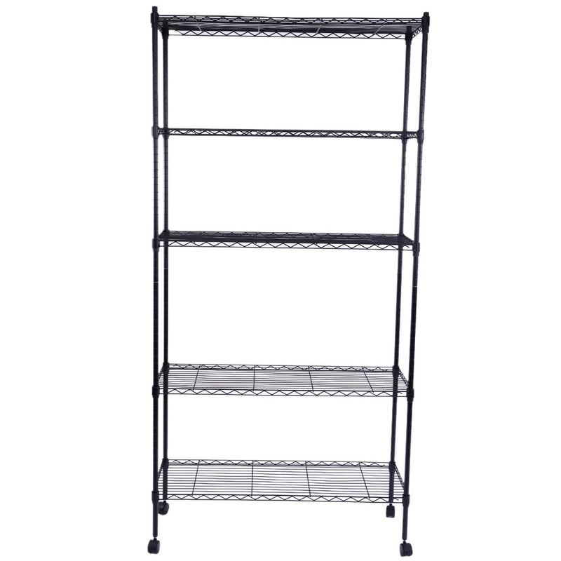 Shop Durable 5-Tier Metal Storage Shelves - Heavy Duty Organizers for Every Space