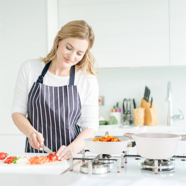 White Nonstick Granite Cookware Set - 10-Piece Pots and Pans Set for Induction & Dishwasher Safe