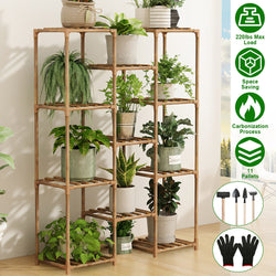 Wooden Tiered Plant Stands for Indoor Plants - Stylish Pot Stands for Home Decor