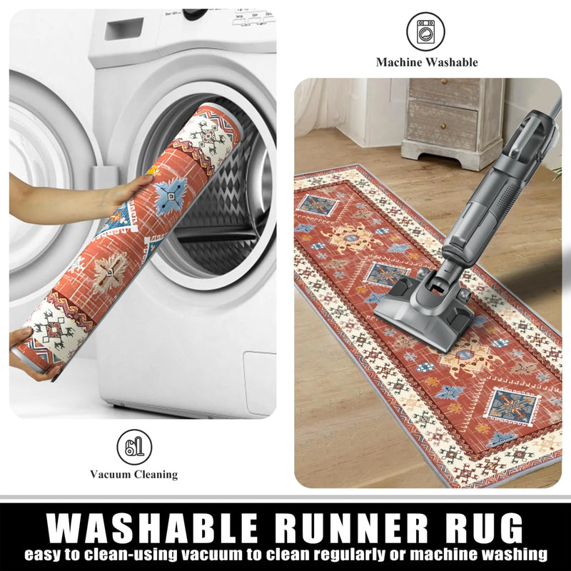 Non-Slip Kitchen Rug Set - 3 Piece Washable Kitchen Mats with Runner | Thick Cushioned Floor Mats for Kitchen, Hallway, Laundry & Home Decor