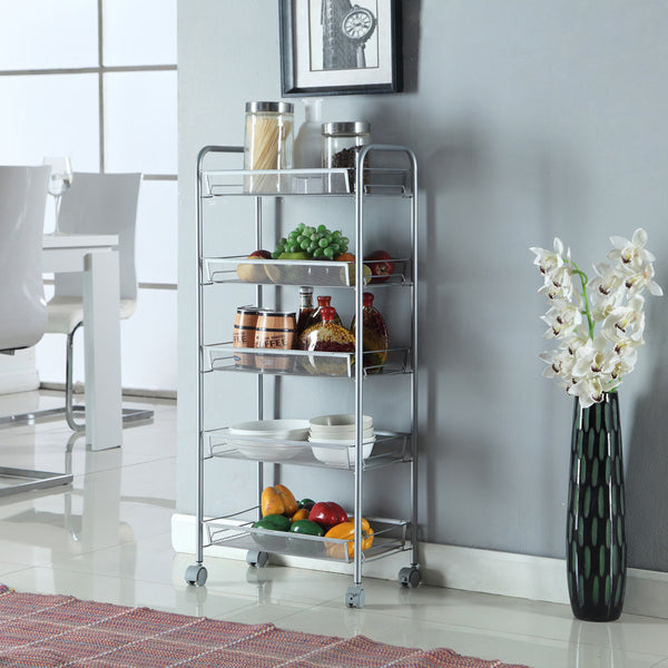 Rolling Storage Cart with Wheels - Versatile Kitchen & Home Storage Solution