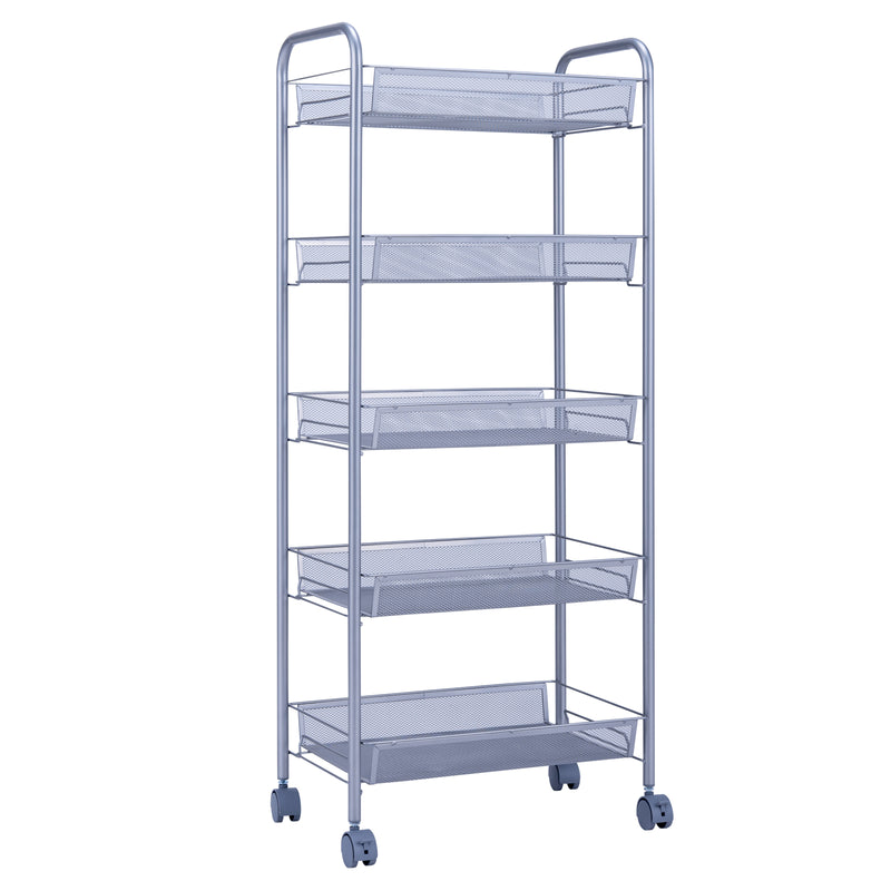 Rolling Storage Cart with Wheels - Versatile Kitchen & Home Storage Solution