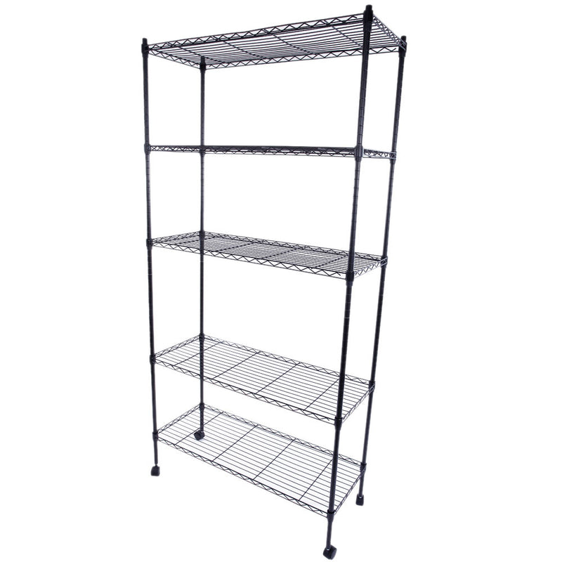 Shop Durable 5-Tier Metal Storage Shelves - Heavy Duty Organizers for Every Space