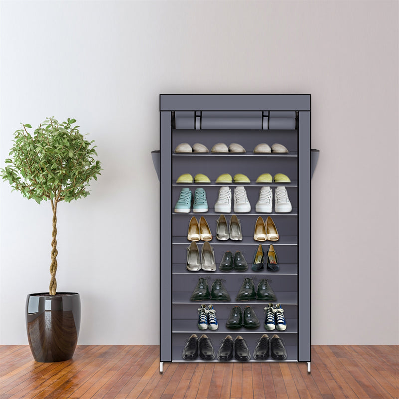 Space-Saving 10-Tier Shoe Rack | Shoe Storage Organizer Cabinet for Shoes