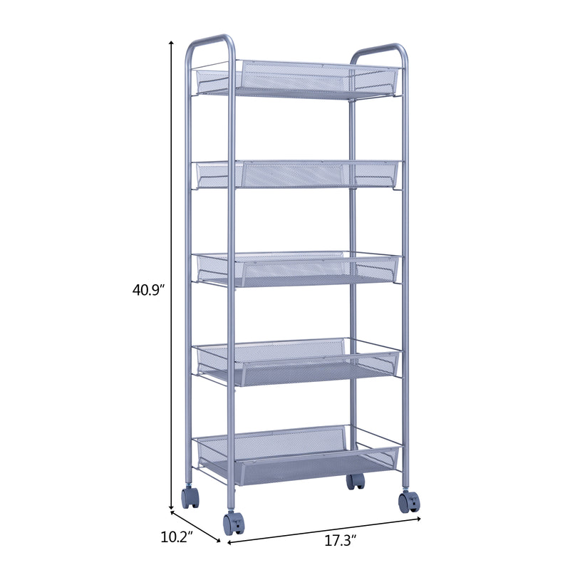 Rolling Storage Cart with Wheels - Versatile Kitchen & Home Storage Solution