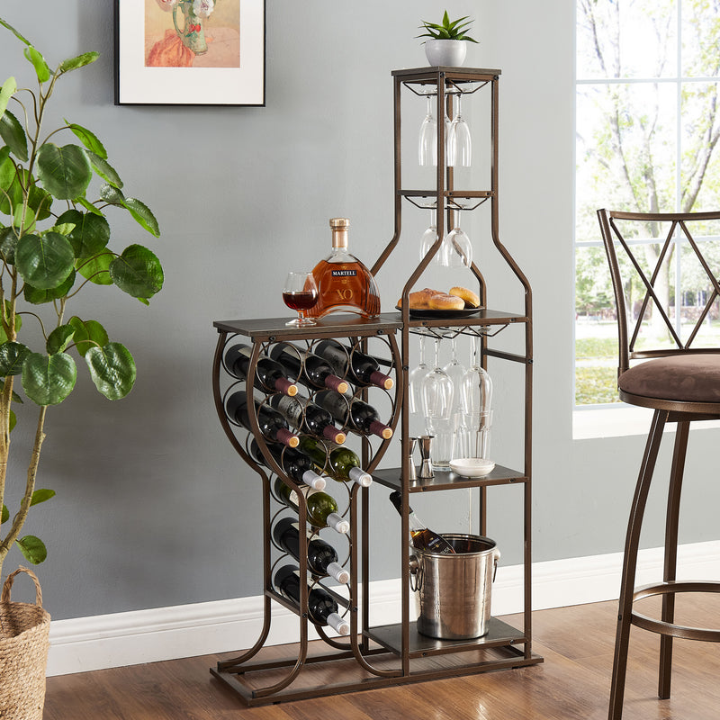 Stylish Wine Racks: Wall Mounted & Standing Metal Wine Bottle Holders for Home