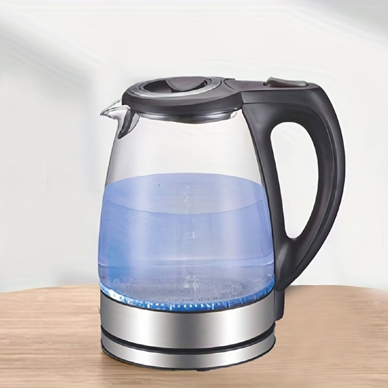 Premium 1.7L Glass Electric Kettle – 1200W Fast Boil, Stainless Steel Filter & Inner Lid, BPA-Free, Wide Opening, Tea & Hot Water Boiler – Black